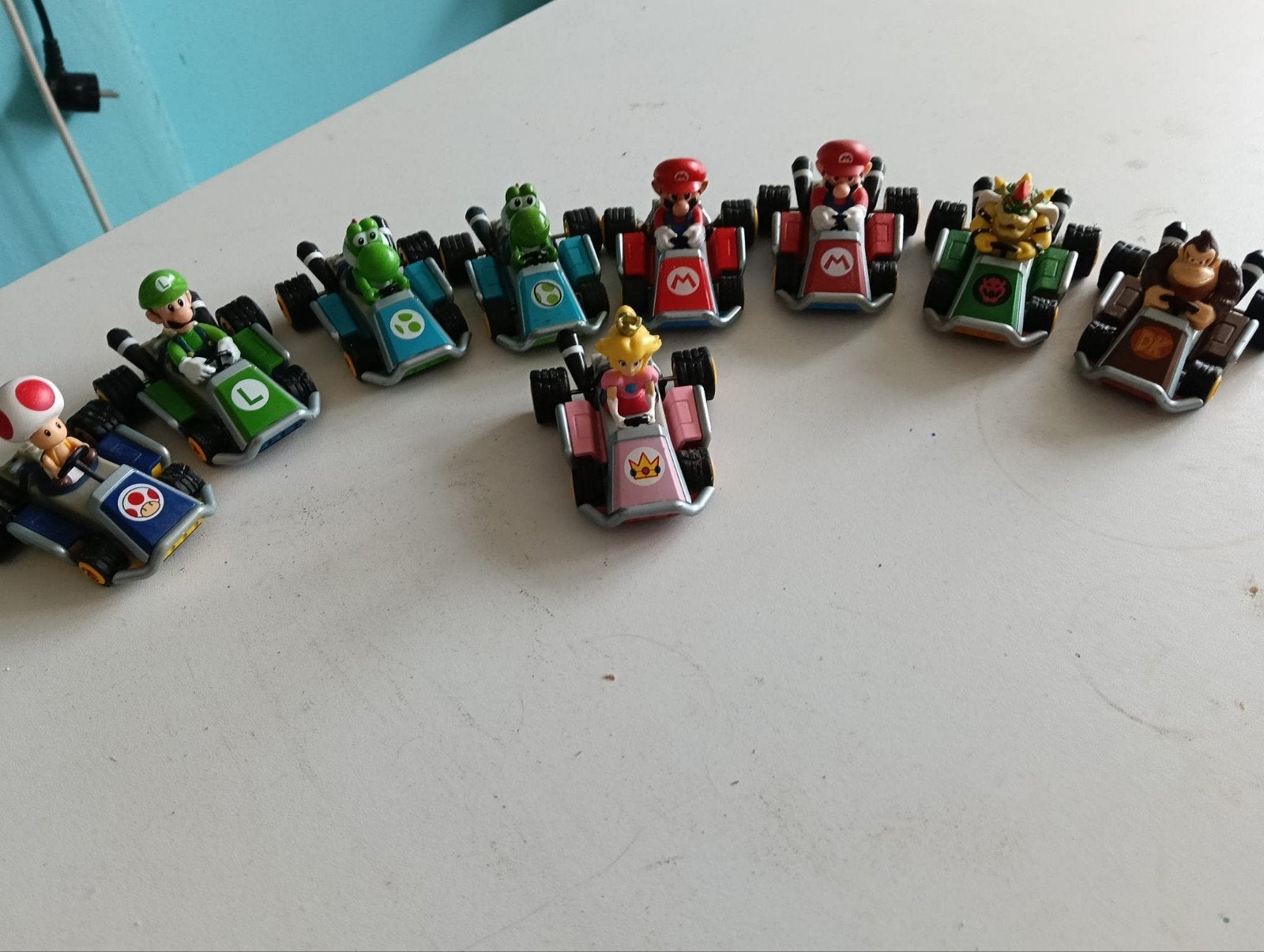 Mario Kart raceauto's - Complete set van 8 figuren, Ophalen of Verzenden, Gebruikt