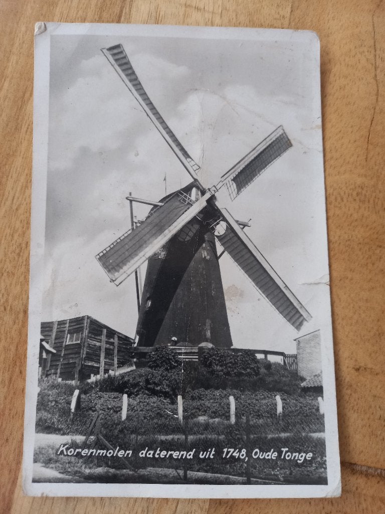 Oude Tonge, Korenmolen uit daterend 1748, Ophalen of Verzenden, 1920 tot 1940, Gelopen, Noord-Brabant