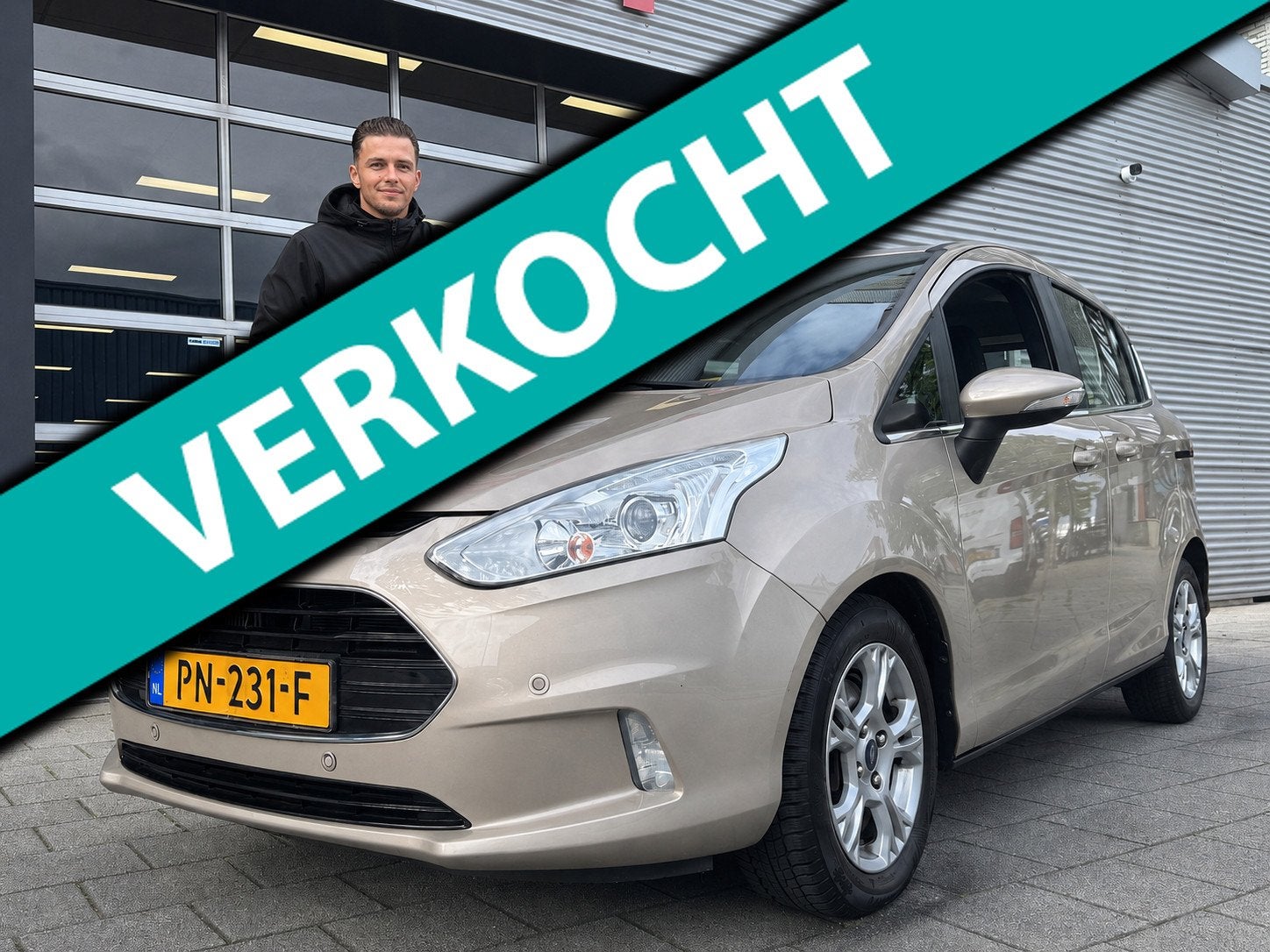 Ford B-Max 1.0 EcoBoost Titanium I Navigatie I Airco I PDC I, Voorwielaandrijving, Gebruikt, Bruin, Origineel Nederlands