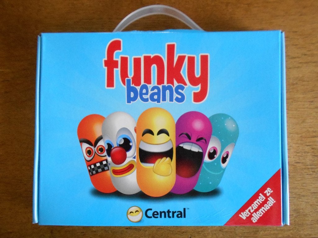 Funky Beans, compleet in bewaarkoffertje plus stickers, Verzamelen, Supermarktacties, Dirk, Bas of Digros, Ophalen of Verzenden