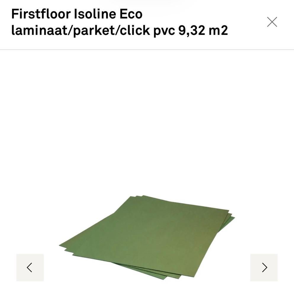 Ondervloer 1 pak Firstfloor Isoline Eco laminaat/parket/clic, Overige typen, Nieuw, Ophalen of Verzenden, Minder dan 10 m²