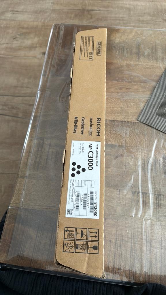 Ricoh MP C3000 Zwarte Print Cartridge - Origineel, Ophalen of Verzenden, Nieuw
