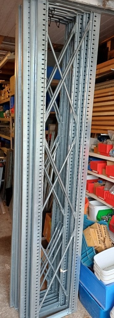 Nedcon stelling 220 x 40 open staanders 5 legborden, Ophalen, Gebruikt