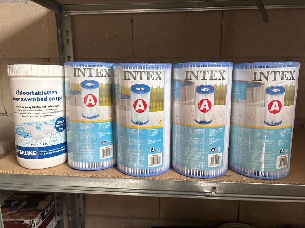 Intex filter cartridges en chloortabletten voor zwembad, Tuin en Terras, Zwembad-toebehoren, Ophalen of Verzenden, Nieuw, Filter