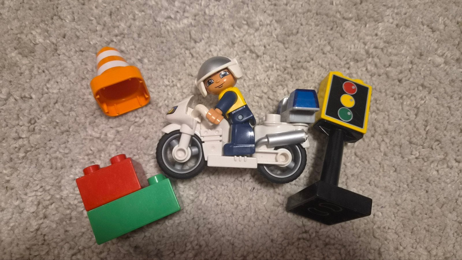 Duplo politiemotor, City, Ophalen of Verzenden, Zo goed als nieuw, Compleet