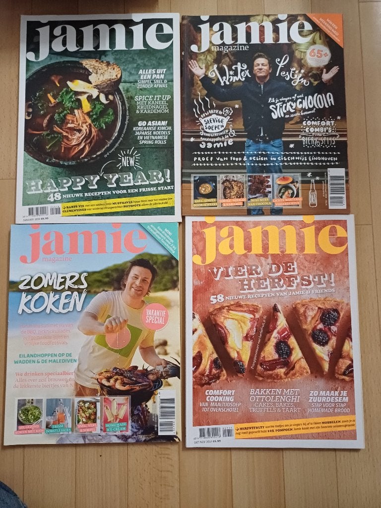 9 x jamie oliver magazine u bied op alle 9 in 1 koop., Gezond koken, Voorgerechten en Soepen, Jamie Oliver, Overige gebieden