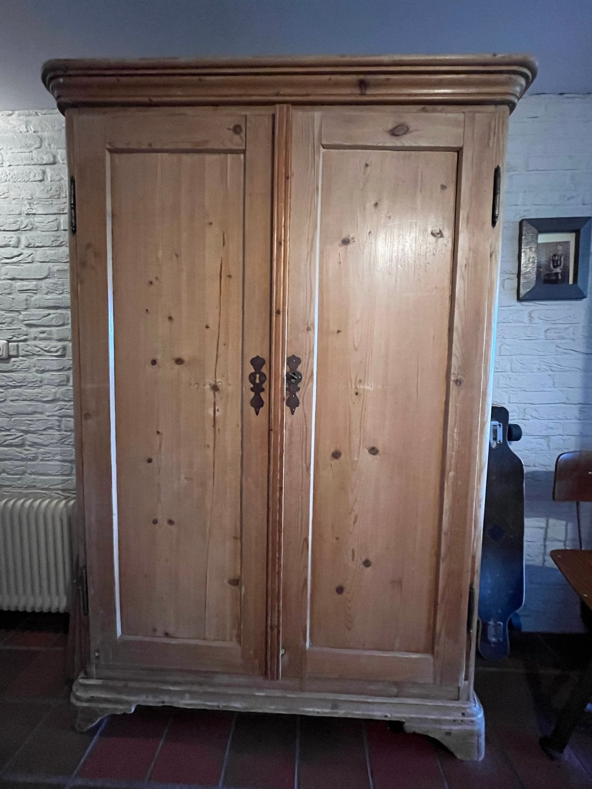 Grenen brocante kast met vakken, Antiek en Kunst, Antiek | Meubels | Kasten, Ophalen