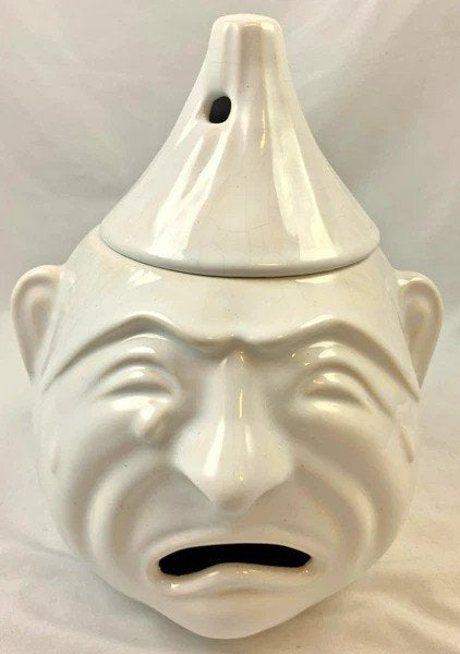 Uienpot Keramiek Wit Vintage Knoflookpot Gezicht Pot, Coolsingel 104, 3011 AG Rotterdam, Netherlands, Verzenden, Zo goed als nieuw