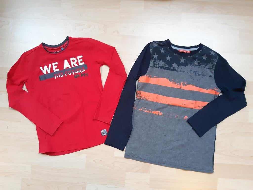 2 Mooie longsleeves Quapi en Tygo & Vito 146/152, Gebruikt, Ophalen of Verzenden, Shirt of Longsleeve, Jongen