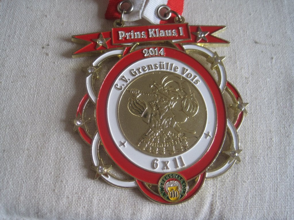 carnavals medaille de grens ulle vaals 2014, Ophalen of Verzenden, Overige materialen
