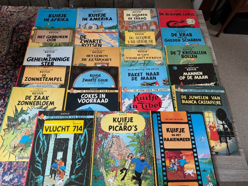 Kuifje 22 Albums. De complete serie plus 1 filmuitgave., Complete serie of reeks, Ophalen of Verzenden, Nieuw, Hergé