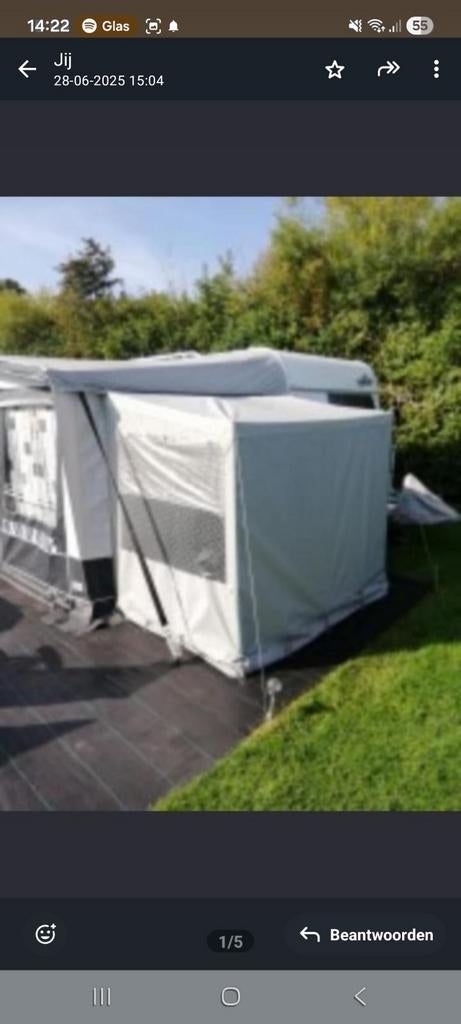 Tent uitbouw, Caravans en Kamperen, Tenten, Ophalen, Zo goed als nieuw, Tot en met 2
