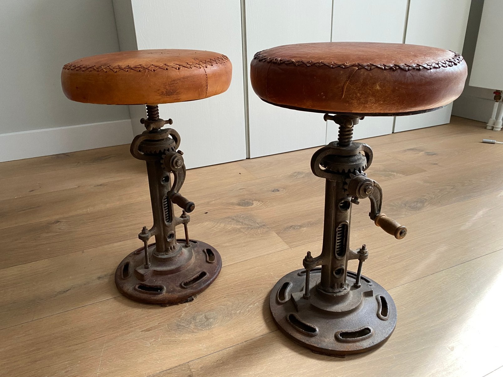 Vintage krukjes, Ophalen, In hoogte verstelbaar, Gebruikt, IJzer