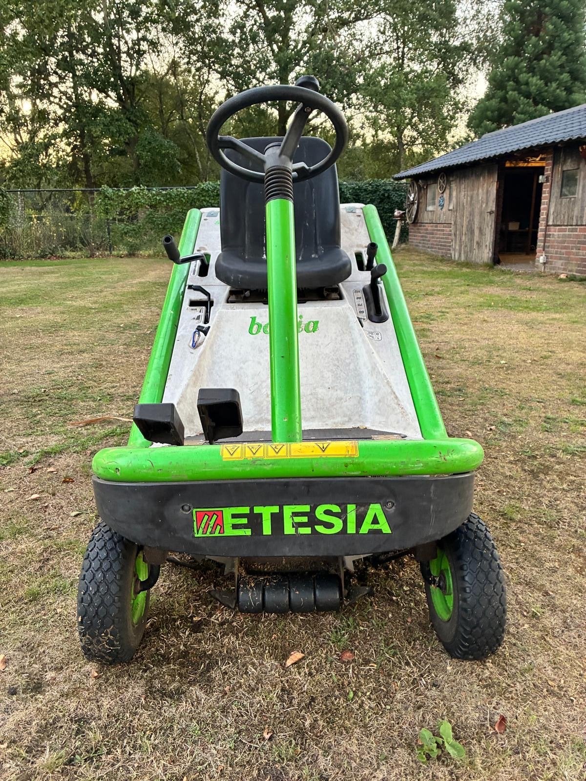 Etesia zitmaaier met opvangbak - Gebruikt, Tuin en Terras, Ophalen of Verzenden, Gebruikt, Opvangbak, 90 tot 120 cm