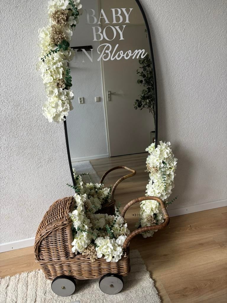 Decoratie babyshower baby boy in bloom, Ophalen, Minder dan 50 cm, Rond, Zo goed als nieuw