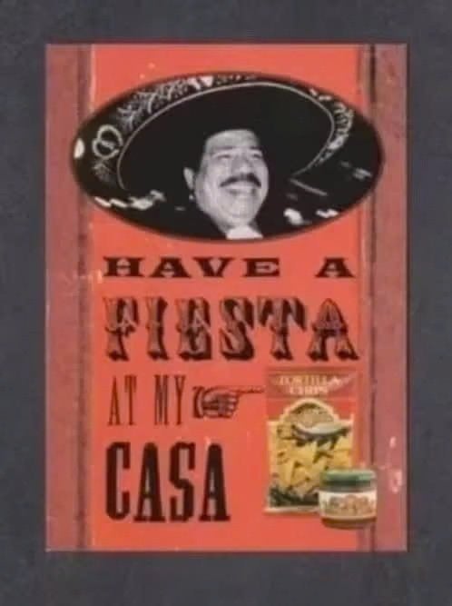 Reclamekaart Tortilla Chips Salsa Dip Fiesta at my Casa., Verzamelen, Ophalen of Verzenden, 1980 tot heden, Ongelopen, Cultuur en Media