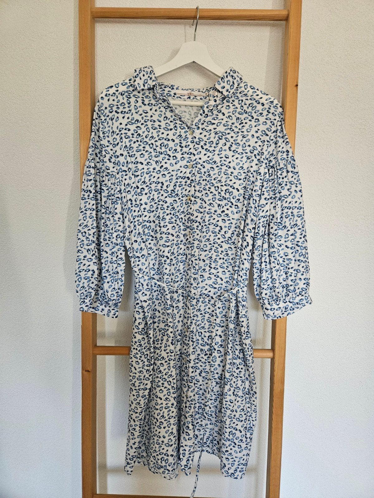 AAIKO jurk met dierenprint - Maat M, Maat 38/40 (M), Blauw, Ophalen of Verzenden, Zo goed als nieuw