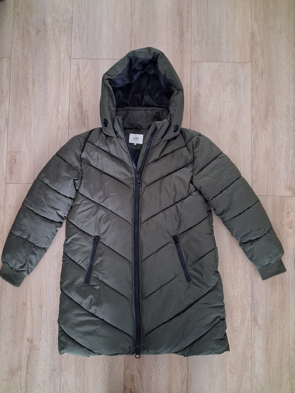 Kaki winterjas maat L van JDY by ONLY, Maat 42/44 (L), Ophalen of Verzenden, Zo goed als nieuw, JDY by ONLY