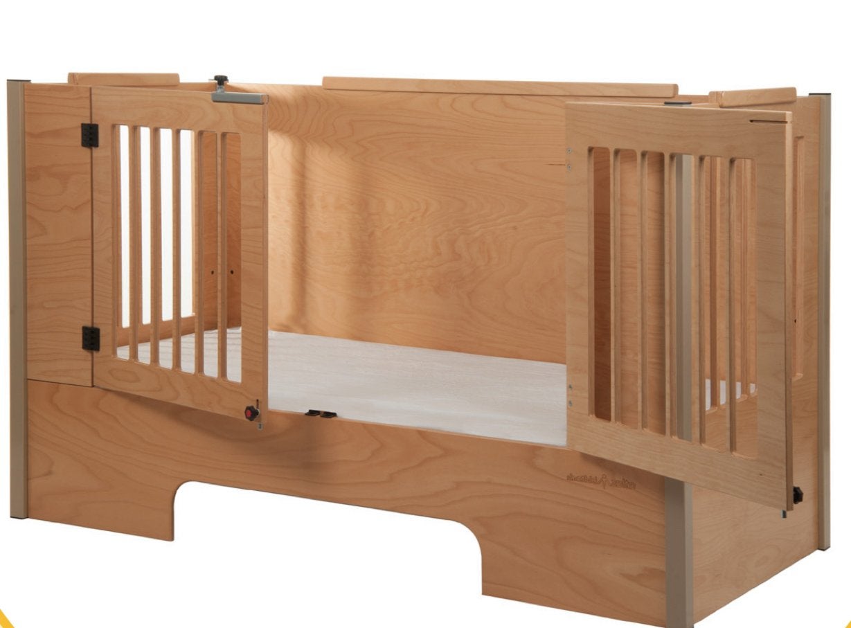 Electrich zorgbed hoog laag bedbox bed 90x200cm gepolsterd, Ophalen, 85 tot 100 cm, Zo goed als nieuw, Matras
