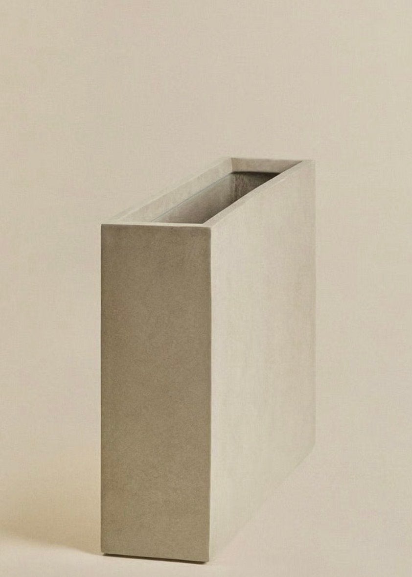 Nieuwe Sklum Neyrua cement plantenbak 85x30x70 cm zandbruin, Ophalen, Nieuw, Binnen, 60 tot 100 cm
