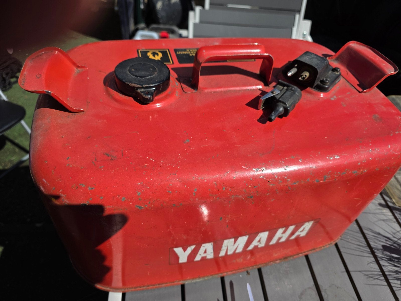 Gebruikte Yamaha brandstoftank met aansluitadapter, Watersport en Boten, Accessoires en Onderhoud, Ophalen of Verzenden, Gebruikt