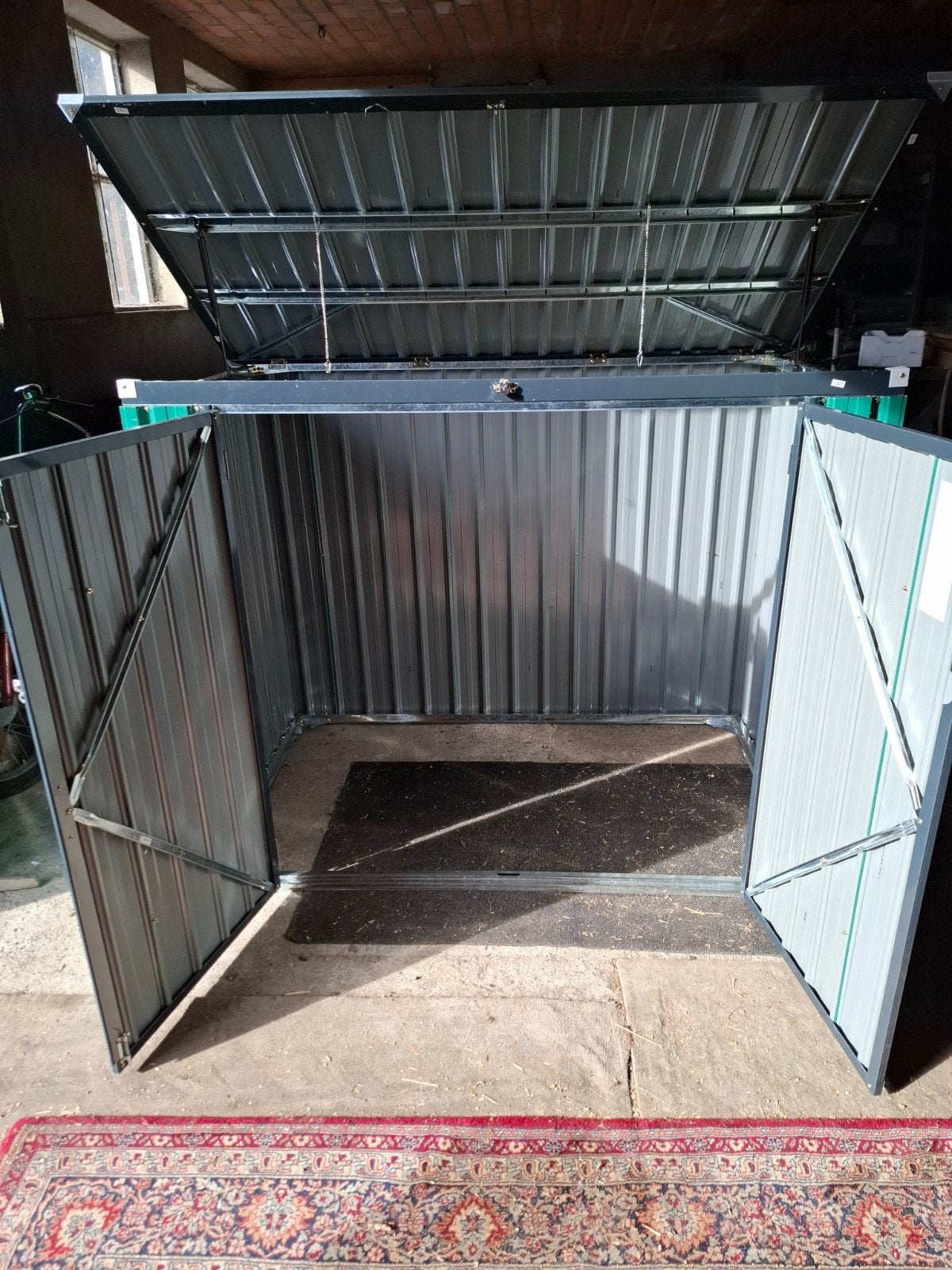 containerkast / buiten berging / afvalcontainerbox, Ophalen, Nieuw, Metaal, Containerberging