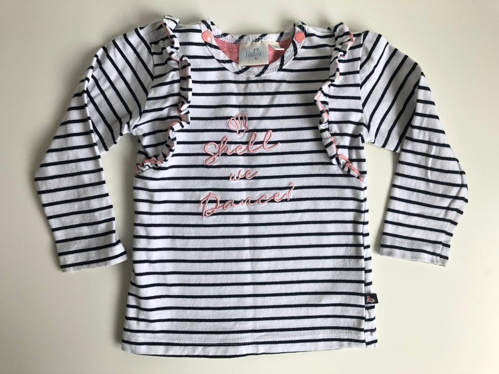 Mooie gestreepte longsleeve Feetje maat 74 - meisje, Ophalen of Verzenden, Zo goed als nieuw, Meisje, Shirtje of Longsleeve