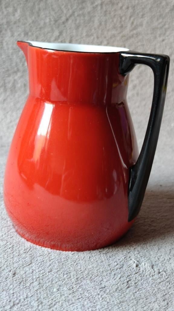 Puntgaaf antiek ZPF melkkan - Art Deco - porselein -14cm, Ophalen of Verzenden