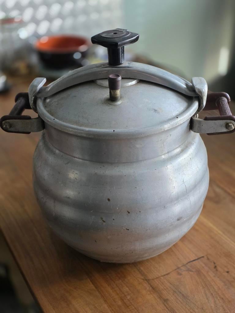 Vintage Aluminium Snelkookpan - Gebruikt, Ophalen of Verzenden, Gebruikt, Aluminium