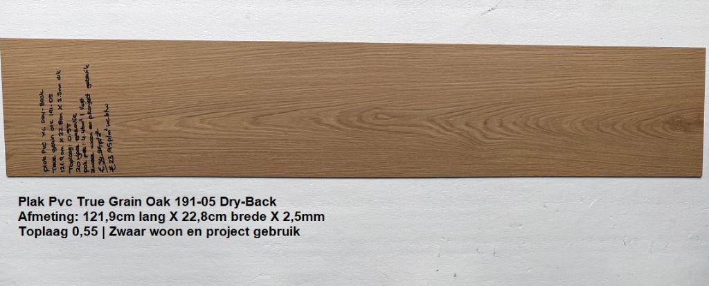 Plak Pvc True Grain Oak Natuur 191-05 Toplaag 0,55 €23,95m2, Huis en Inrichting, Stoffering | Vloerbedekking, Bruin, 75 m² of meer