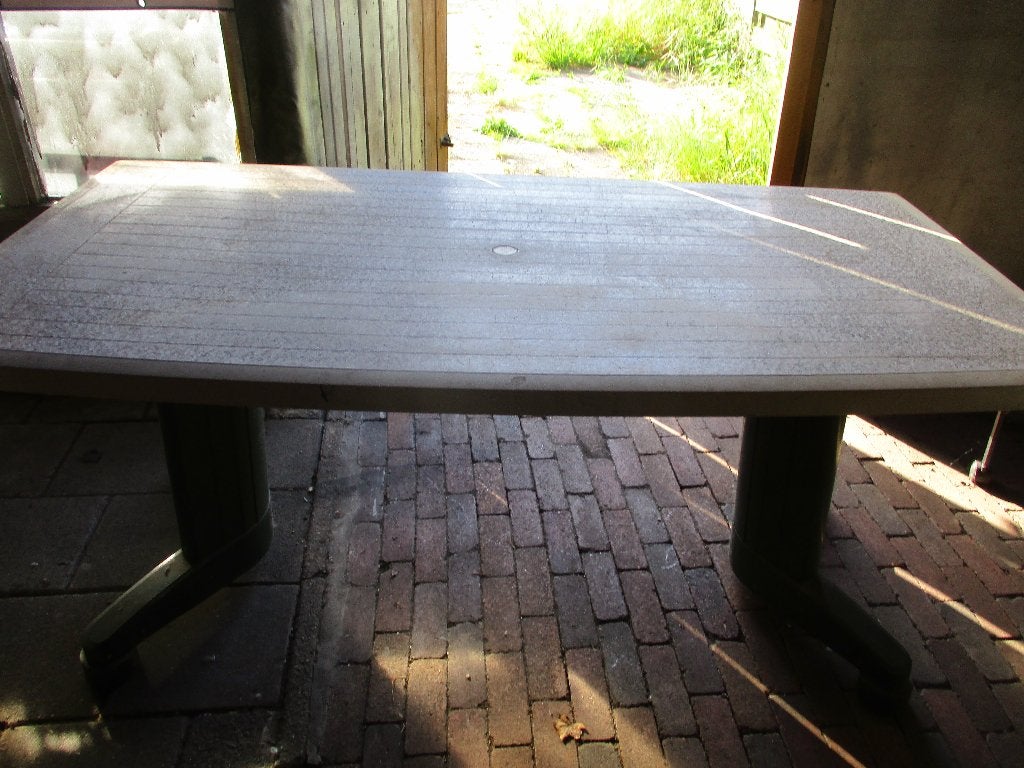 tuintafel  (kunststof), Ophalen, Gebruikt, Rechthoekig, Kunststof
