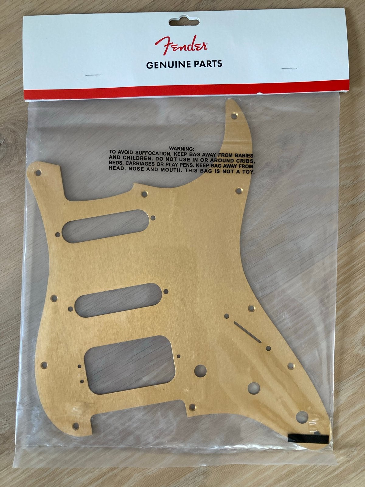 Fender Stratocaster Pickguard gold anodized SSH 11-hole, Muziek en Instrumenten, Ophalen, Nieuw, Solid body, Fender