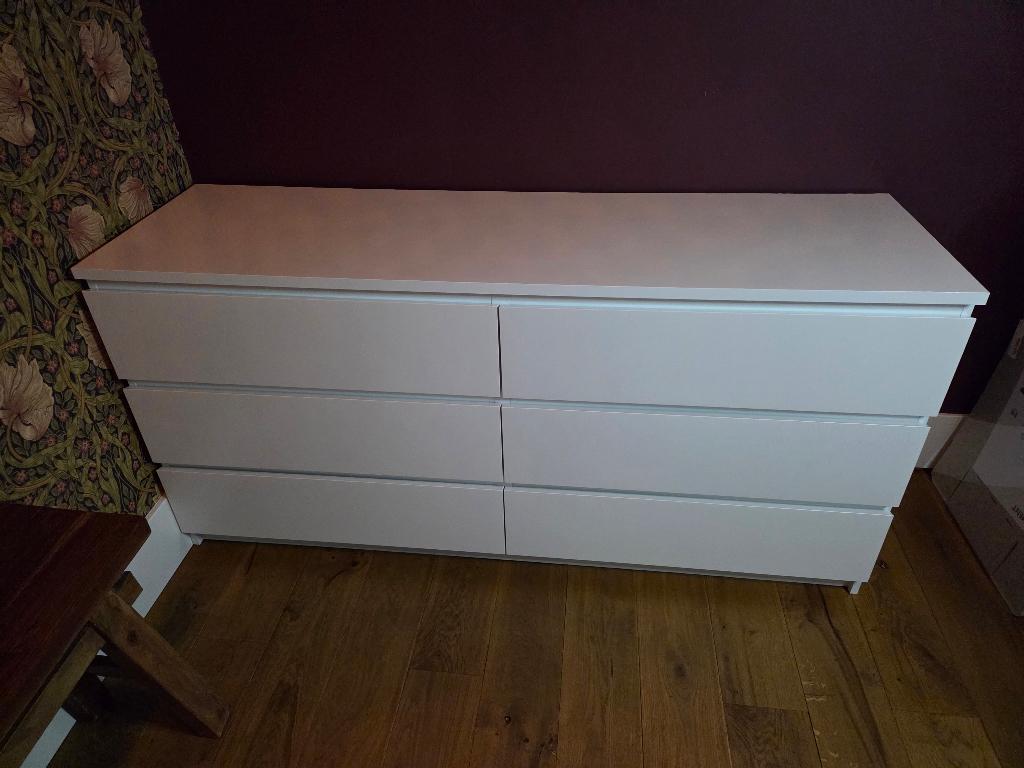 Ikea Ladekast Malm, Huis en Inrichting, Ophalen, 5 laden of meer, 150 tot 200 cm, Zo goed als nieuw