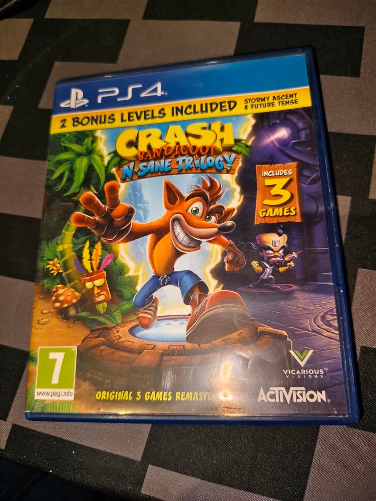 Crash Bandicoot N. Sane Trilogy PS4 - 3 games in 1!, Spelcomputers en Games, Gebruikt, 1 speler, Ophalen of Verzenden, Platform