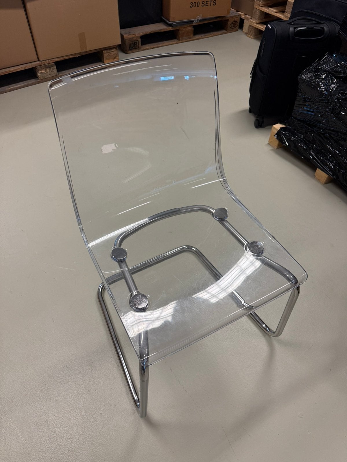 Ikea stoel zilver, Huis en Inrichting, Ophalen, Gebruikt, Overige kleuren, Eén