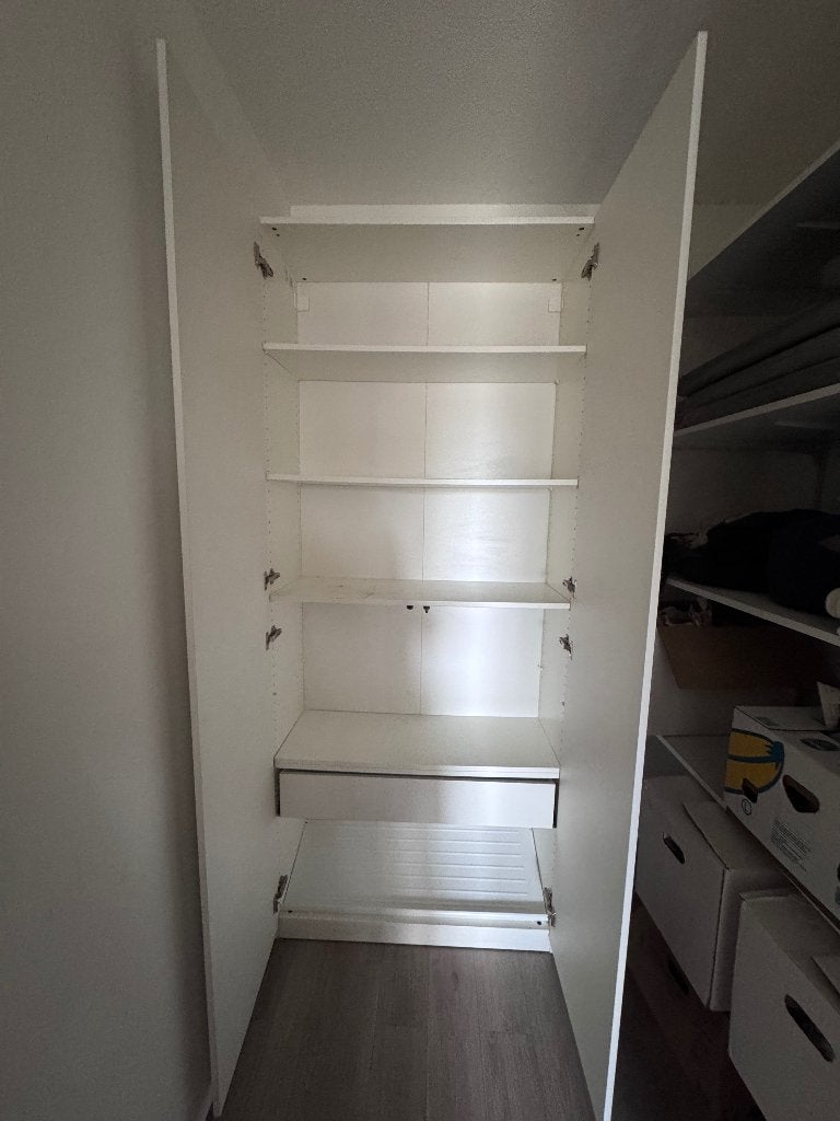 Pax kast wit, Ophalen, Met plank(en), Gebruikt, 200 cm of meer