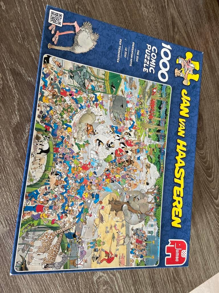 Jan van Haasteren De Dierentuin 1000 stukjes, Ophalen of Verzenden, 500 t/m 1500 stukjes, Gebruikt, Legpuzzel