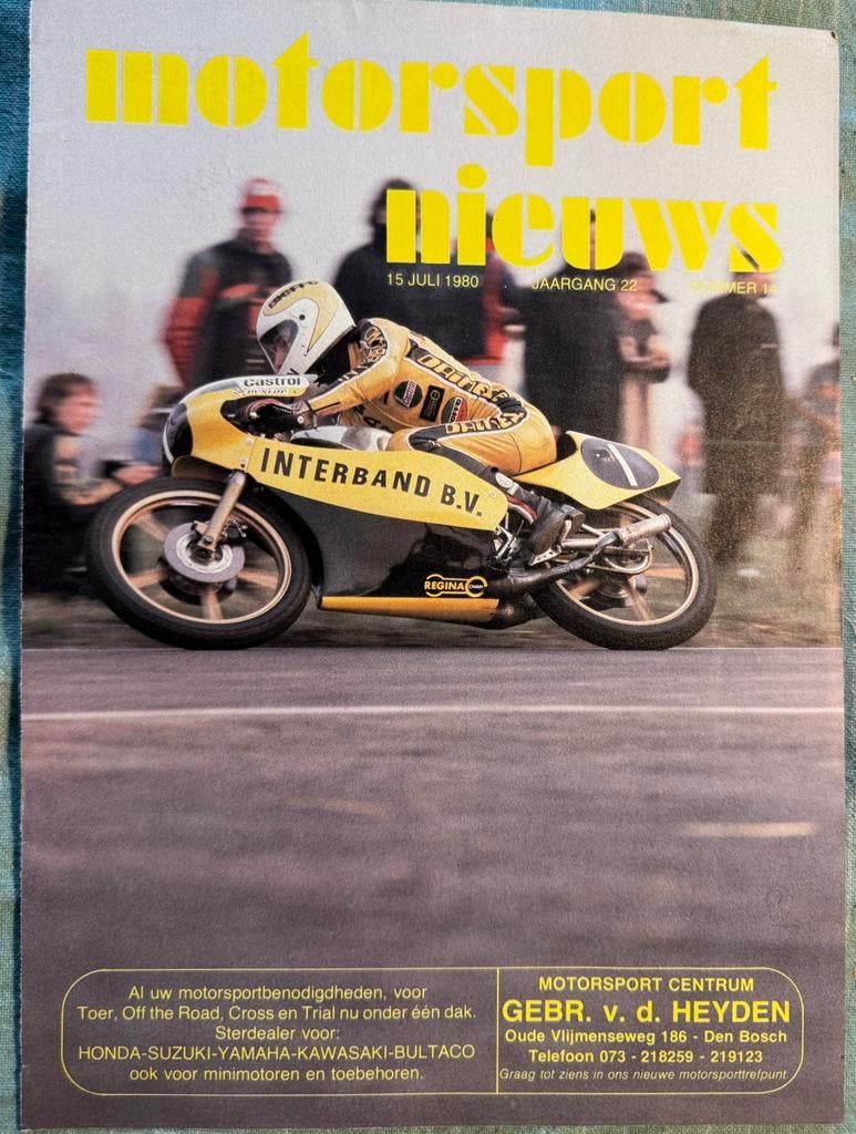 Knipsel 1980 Martin van Soest, Verzenden, Zo goed als nieuw, Motoren
