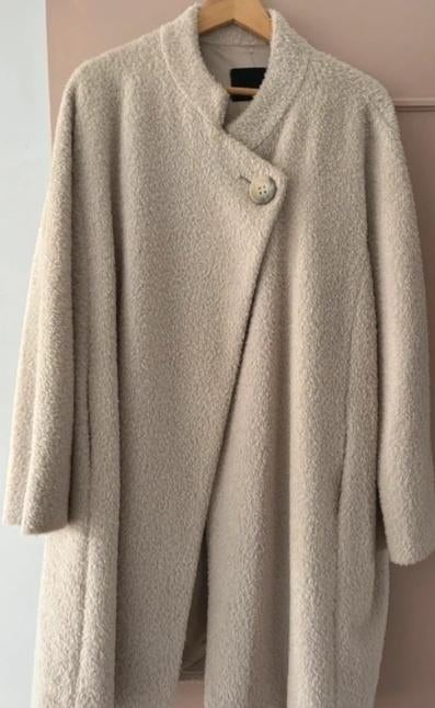Bontjas ivory 44/46, Kleding | Dames, Jassen | Winter, Ophalen of Verzenden, Nieuw, Maat 42/44 (L), Wit
