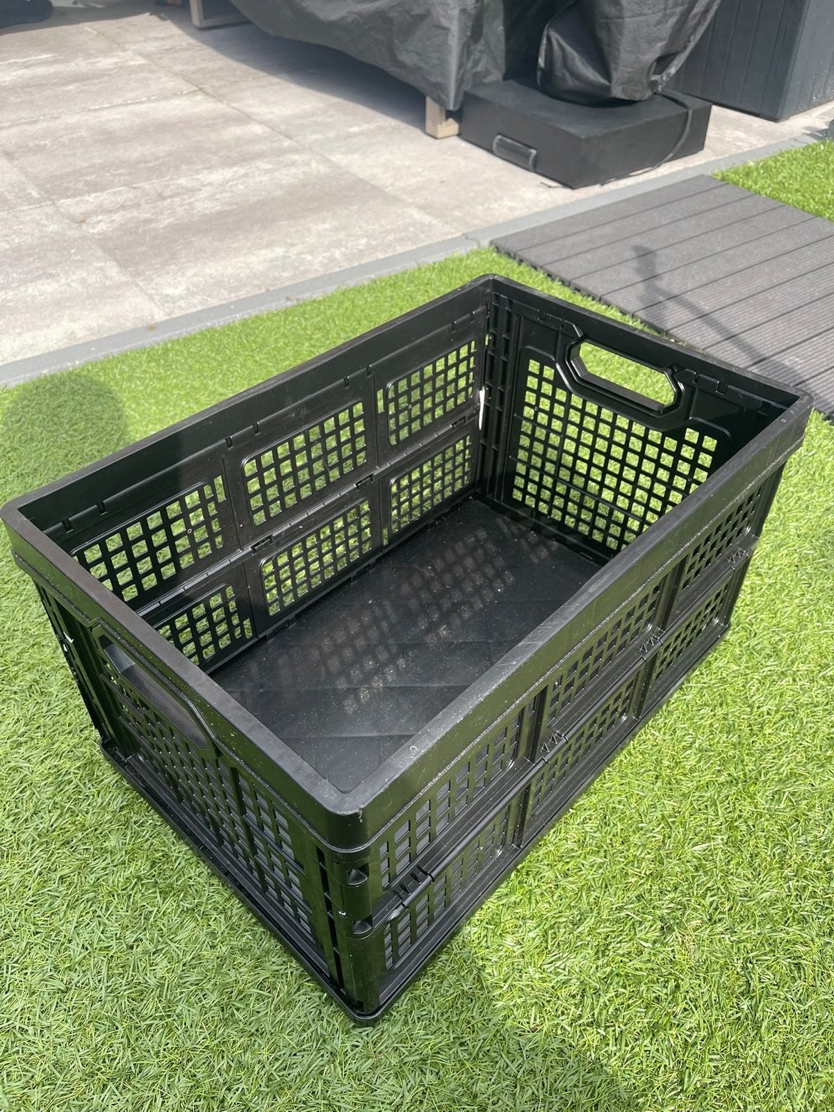 Opvouwbare kratten - Zwart, Ophalen, Gebruikt, Opvouwbaar, 50 tot 75 cm