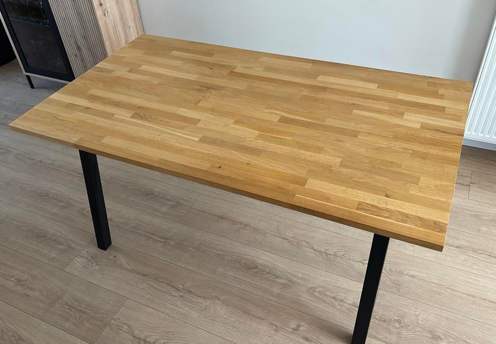 Eikenhouten eettafel 160x90, Huis en Inrichting, Tafels | Eettafels, Zo goed als nieuw, 50 tot 100 cm, 150 tot 200 cm, Rechthoekig