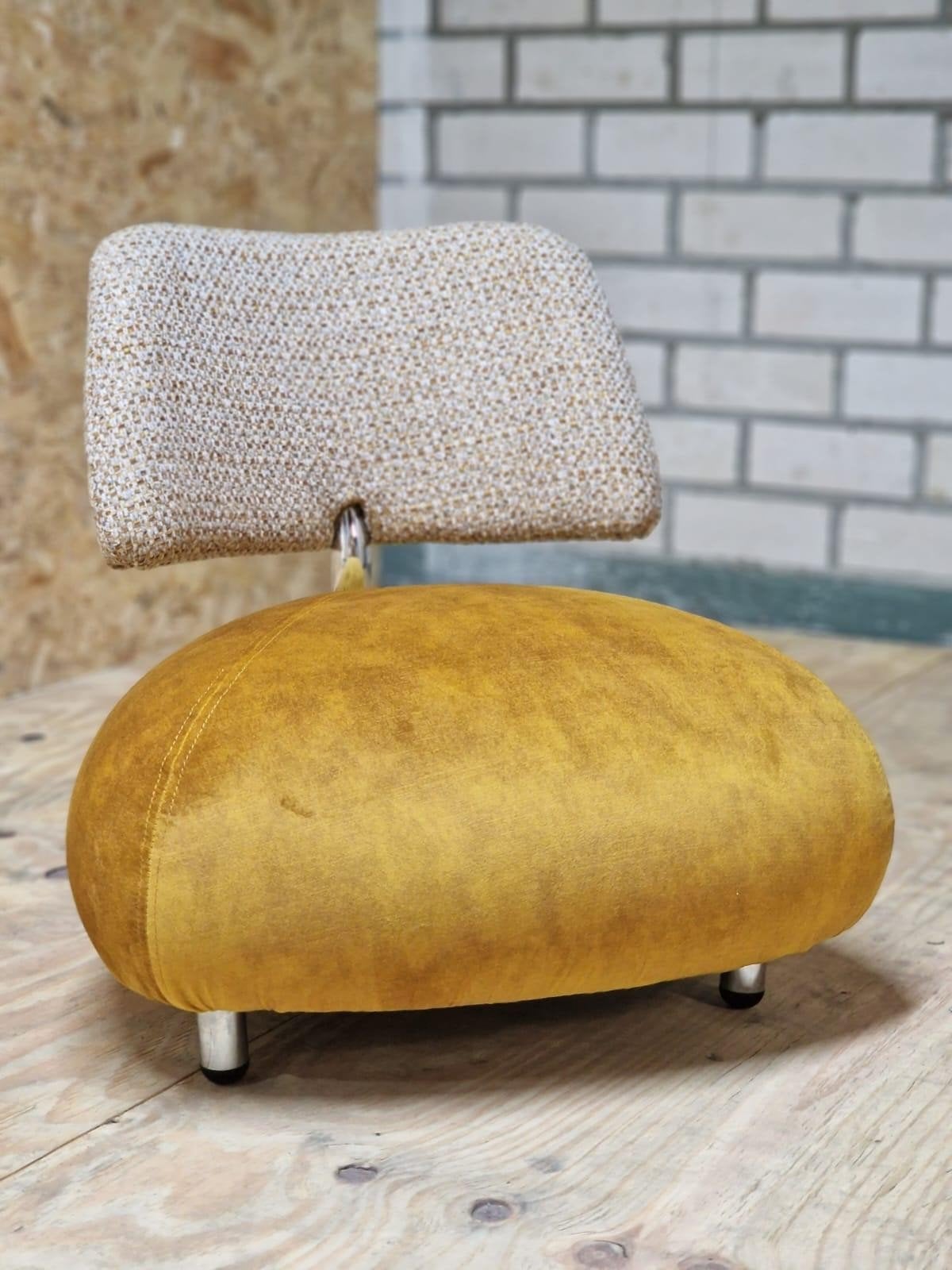Refurbished Pallone Lill - Adore gold & geweven rug, Ophalen, Nieuw, Rond, Stof