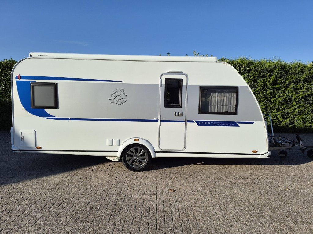 Knaus Sport Silver Selection 500 FU Dakluifel Mover Dakairco, Caravans en Kamperen, Rondzit, Bedrijf, Fietsenrek, Knaus