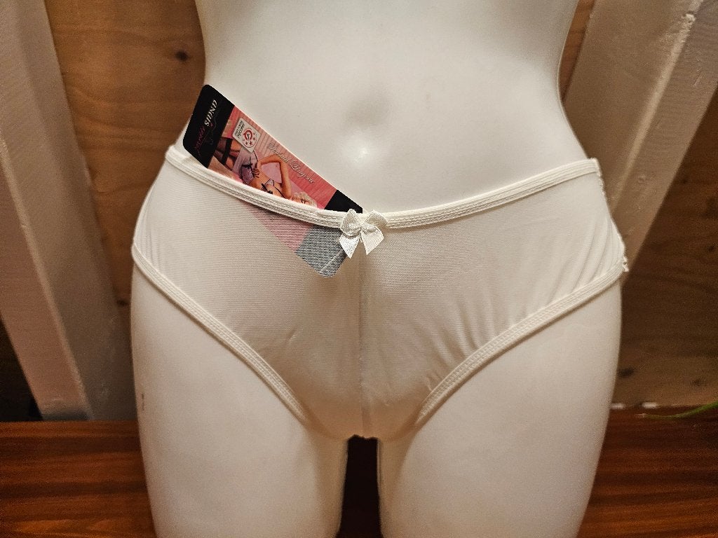 Sexy Transparante mesh slip XXL / 44, Ophalen of Verzenden, Wit, Slip
