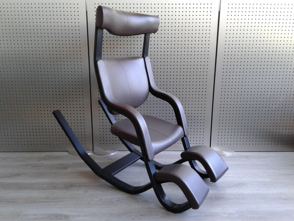 Variér (Stokke) Gravity (Donkerbruin Leder), Heel Mooi!, 125 tot 150 cm, Zo goed als nieuw, Varier, Leer