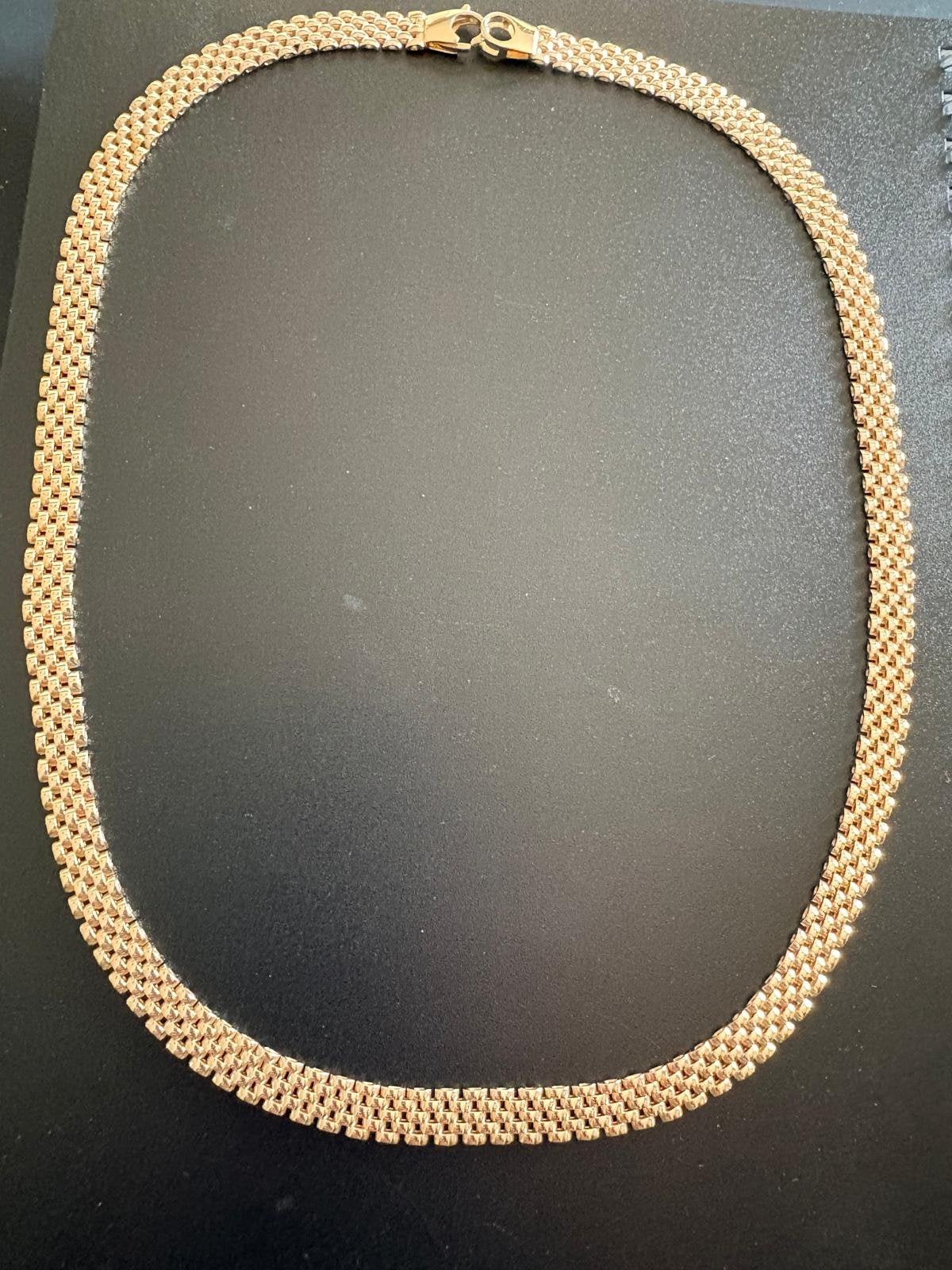 gouden ketting ( panter/rolex schakel ) 22,3 gram 14 karaat, Ophalen of Verzenden, Zo goed als nieuw, Goud