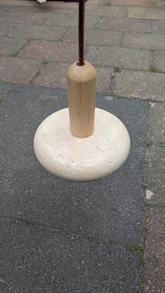 Japandi Living Hanglamp - Beige Wabi Sabi Steen & Hout, Japandi, Wabi Sabi, Scandinavisch, Minimalistisch, Nieuw, Ophalen of Verzenden