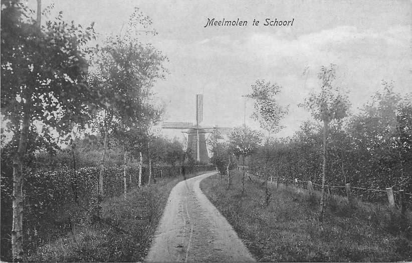 300-371-055 Schoorl Meelmolen, Verzenden, Voor 1920, Noord-Holland