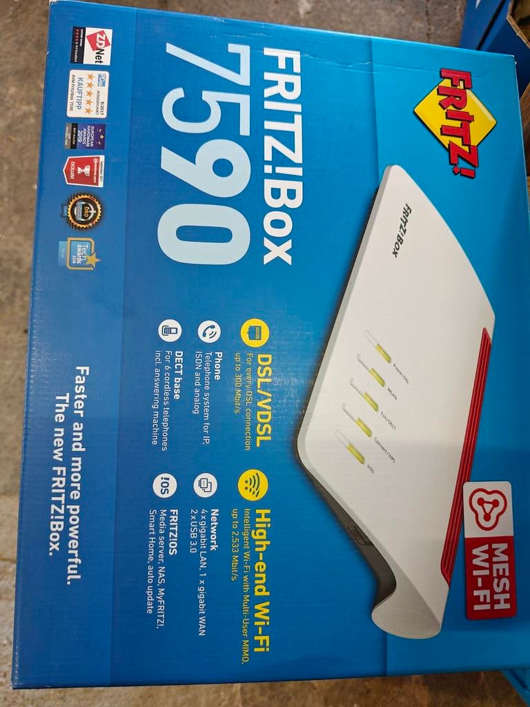 FRITZBox 7590 Router - High-end Wi-Fi en DSL/VDSL, Computers en Software, Routers en Modems, Ophalen of Verzenden, Zo goed als nieuw