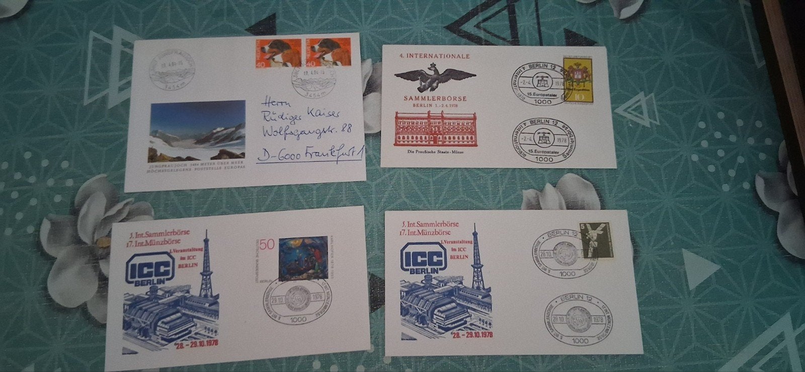 4 Eerste Dag Enveloppen (FDC's) - Duitsland, Postzegels en Munten, Ophalen of Verzenden, Beschreven, Europa